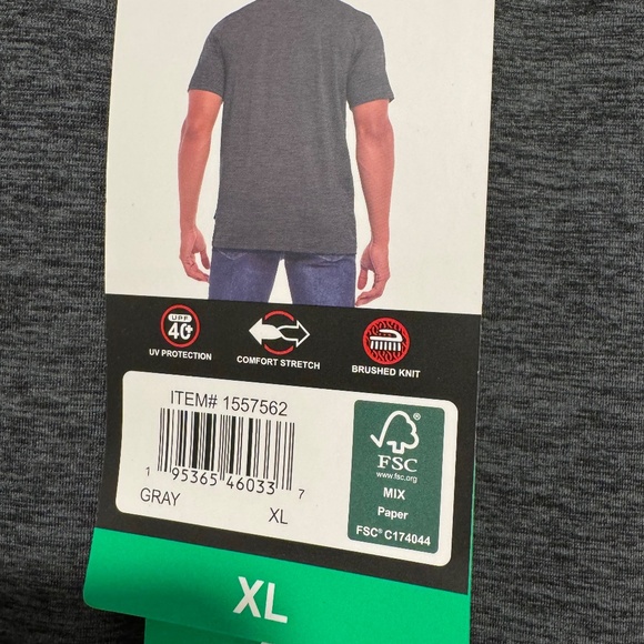 Gerry Men's Polo Shirt Short Sleeve Comfort Stretch Knit UPF 40 Gray - Size XL - Picture 7 of 7